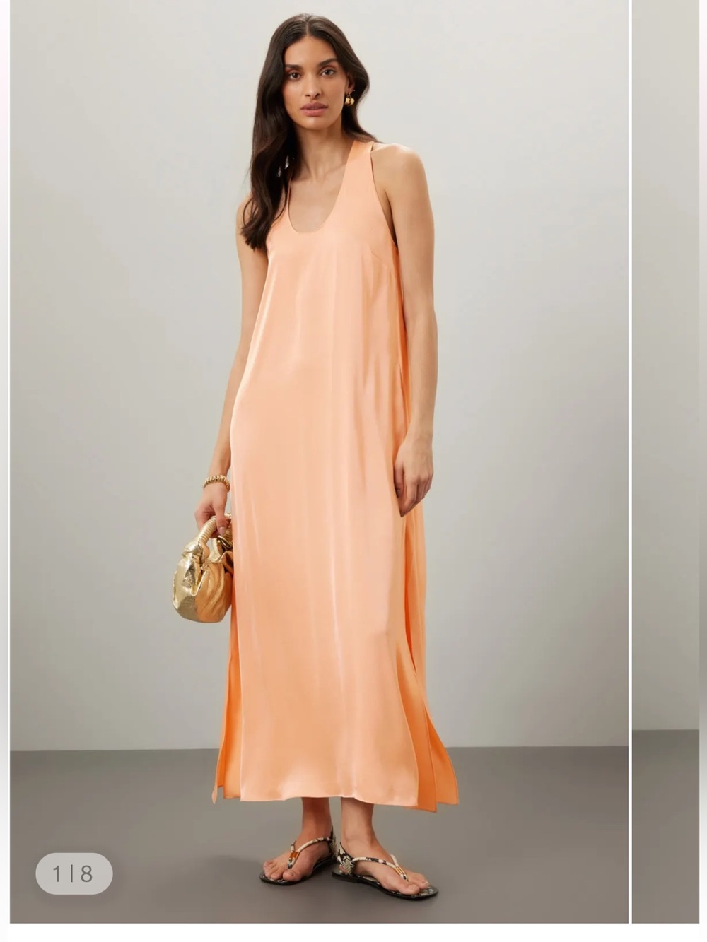 Rosetta Getty X RTR Twist Back Shift Dress $330 Size 4